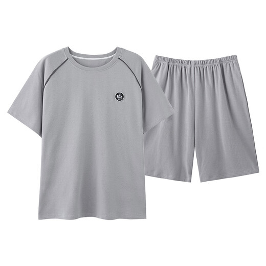 Zhishan Pyjamas Herren Sommer reines Baumwolldünne Kurzarm Shorts Anzug Herren -Cartoon Große Größe kann außerhalb von Heimkleidung OMM13603 3XL getragen werden