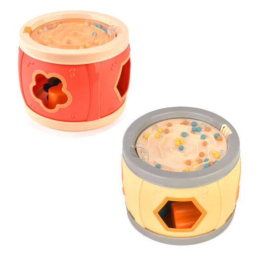 FVFH Japón Drum para niños multifuncional de 6 meses de edad Pat Drum 0-3 años Música Juguetes Educativos Instrumento musical para niños Orange (caja de color)