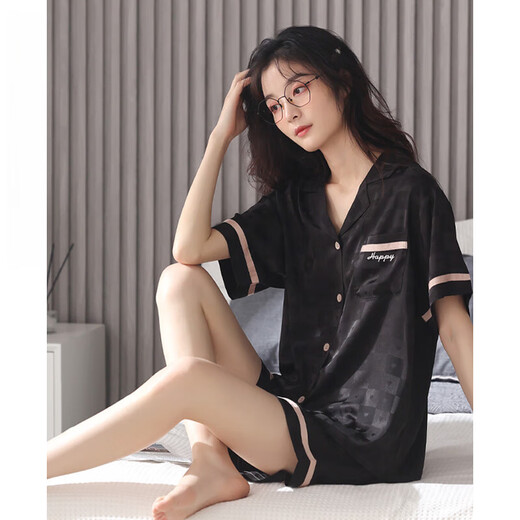 Agent Provocateur Pyjamas für Frauen für Sommereis-Seidenshorts 2025 Neues dünnes Internet-Promi-Stil Frühling und Sommer Home Cloding Set GL6218 M [Vorgeschlagenes Gewicht 80-105 Jin [Jin entspricht 0,5 kg]]