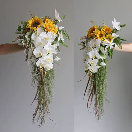 
LZJV Natural Windsen Series%7C Waterfall Holding Simulation Flower%7C: Bride Wedding Photography Props Home Desktop Flower Waterfall New Style 18