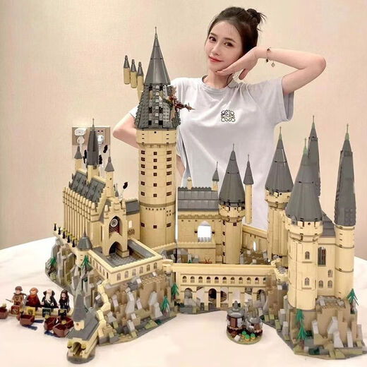 Lego building blocks Hogwarts Castle huge Harry Potter difficult assembly toy gift Hogwarts 16886 pieces + lighting tools