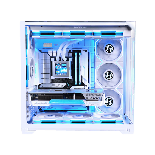 LIANLI包豪斯O11 Vision Compact机箱海景房全景无立柱 中塔游戏电脑台式机机箱 三面玻璃/360水冷 包豪斯 Vision Compact白色