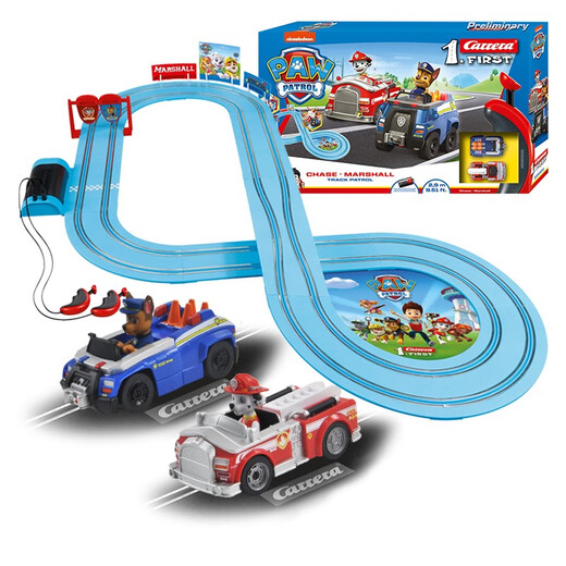 CARRERA Wangwang Team made great contributions Carrera joint model Carrera track racing boy train children's remote control toys with track length 3.5 meters sound and light series - Aqi + Maomaoke Official standard equipment does not include battery