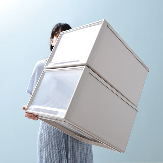 Ju Hakka Schubladen Typ Kleidung Aufbewahrungsbox Verdickte transparente Kleiderschrank -Sortierbox Aufbewahrungsbox extra großer Plastikkleidung Aufbewahrungsbox F3523 Erster Stock