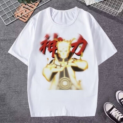 Naruto T-Shirt Amatras Naruto Sasuke Emoticon Pack lustiger Teenager halbärmeliger Sommer [Weiß kurzärmelig] Naruto 4 Einzelgröße Kinderkleidung 160 Empfohlene Höhe 148-15885