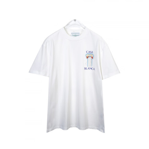 Lee Kids25fw Casablanca Sommer Neue Fantasy-Tür-Print Männer und Frauen lässig lockere kurzärmelige T-Shirt Trend 829 White XL