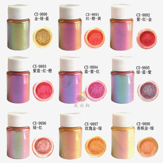 Color-changing ink dragon pearl powder pigment paint printing spray nail makeup glitter colorful dragon 9898 champagne gold-green (200 mesh)