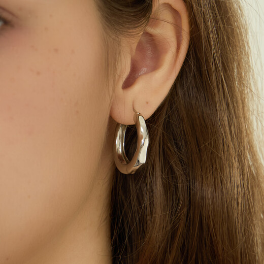 Arsis Xu Yan's same style, free to match the flowing earrings, original earrings for women, versatile gift for girlfriend, silver large size