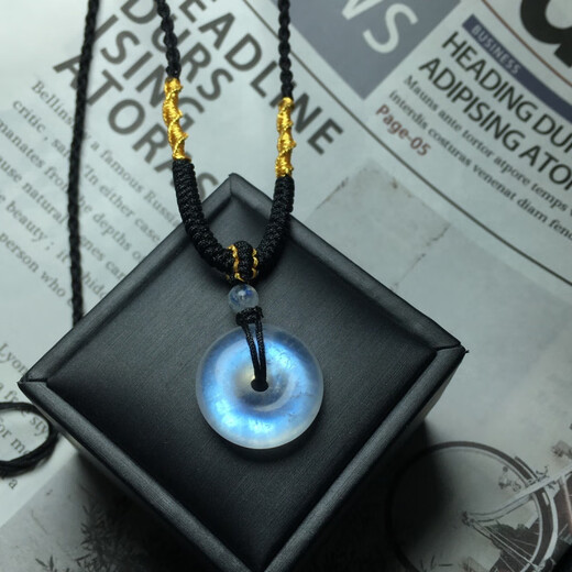 DRJEFUN natural peace buckle pendant hand-woven lanyard new white moonlight pendant grape stone