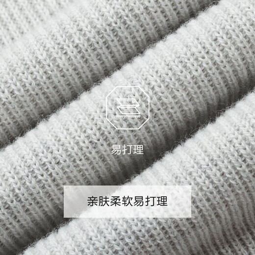 Jiumu King Cardigan Men's Clothing Contains 50% Wool Pullover Lapel Sweater 2025 Spring and Winter Men's Business Casual Sweater Slim Version + Gray + JY1DV40527 M 170/92A