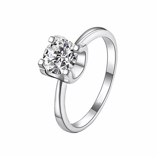 I Do platinum PT950 diamond ring 1 carat classic bull head cultivated diamond proposal engagement diamond ring gift for girlfriend classic bull head 50 point diamond size 10