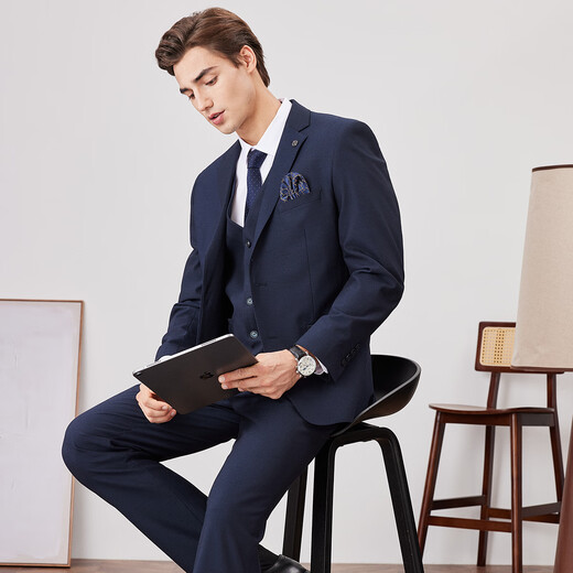 Shanshan traje de lana set de tres piezas para el negocio masculino anti-madrugas