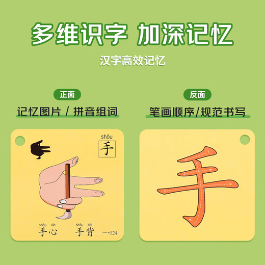 迪普尔 识字卡片3-6岁学龄前儿童启蒙看图认字卡片宝宝识字卡识字卡片 