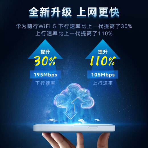Huawei portable wifi3Pro2025 new mobile wireless network wifi national traffic network card notebook network card 4g hotspot full network card-free portable car outdoor speed-up version Huawei portable WiFi5 smoke cyan 300G/month*6 months