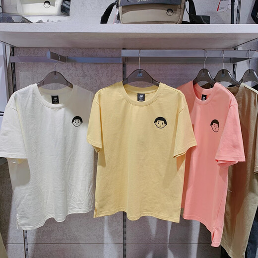 NEW BALANCE/NB joint Noritake men and women pure cotton short-sleeved T-shirt AMT12346 AWT02379 AWT12333CYW 21 yellow women XS 150/76A