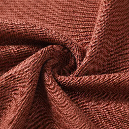 AK ARMY summer new American retro vintage knitted short-sleeved T-shirt men's Henry collar men's casual T-shirt brick red M