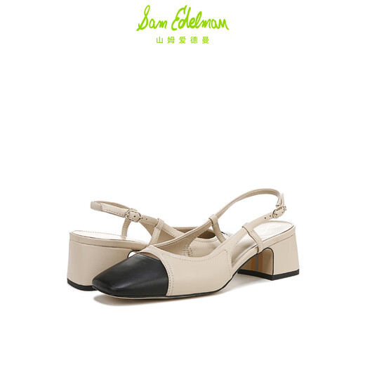 
SAM EDELMAN Sam Edelman summer square toe butter shoes bag toe high heel sandals single shoes for women TARRA black/sand color-I2694 (size can refer to the try-on report) 39 US size 8M