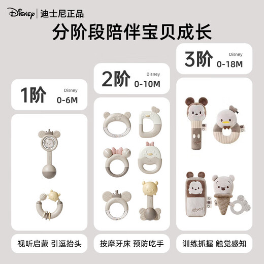 
Disney (DISNEY) baby toy newborn gift box meeting gift baby 1-2 years old 100-day full month birthday comfort toy gift Disney double-layer gift box [twelve-piece set] one-year-old newborn baby supplies gift box practical
