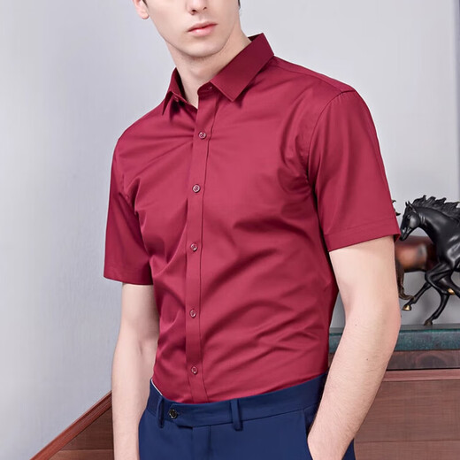 Jeep Spirit Jeep Groomsman Boda Camisa de boda Free Business Style Coreano Estilo delgado Soldier Soldier Pink Men Gentleman Slim Pink 38
