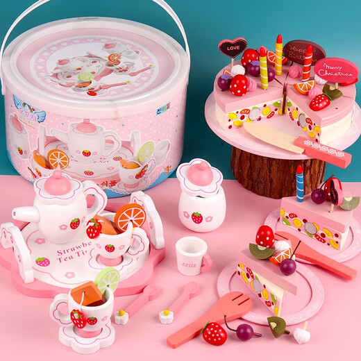 Mädchen, Baby, Mädchen, Küche, Zuhause, Nachmittagstee 2 Kinder, 3 Jahre alt, 4 kleine Prinzessin -Spielzeug 6 Geburtstagsgeschenke, heißer Topf