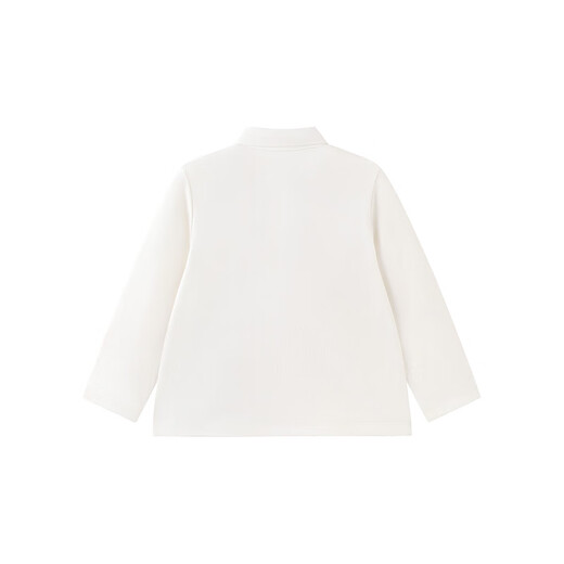 YEEHOO haute couture series children's long-sleeved T-shirt autumn new cotton wool lapel Polo shirt boys' tops Yunsi white 120 cm