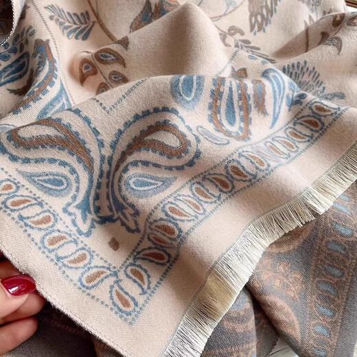 
Ten bamboo scarf for women long shawl 2025 new scarf for women air conditioning warm Korean version birthday gift for girlfriend high-end feeling blue orange blue bird [given to girlfriend wife] practical and high-end