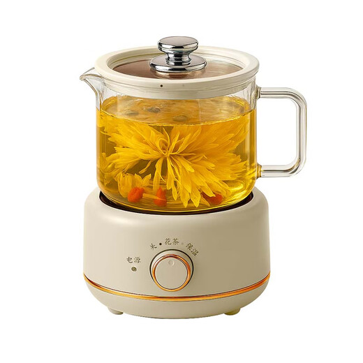 SUBOAER Subo Health Pot Mini Kettle 600ml Office Small One-person Tea Maker Stew All-in-One Teapot Flower Teapot Thermostatic Pot Mid-Autumn Festival Gift for Girlfriend 0.6L Light Green Touch Screen Single Pot