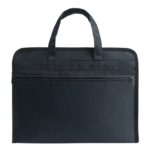 Business Conference Computer Bag Pendeln Sie Männer für Frauen offizielle Dokumentenbags -Tasche Büro Custom A4 -Dateibeutel Zipper 9902 Schwarz (plus Visitenkarte) #2 # #
