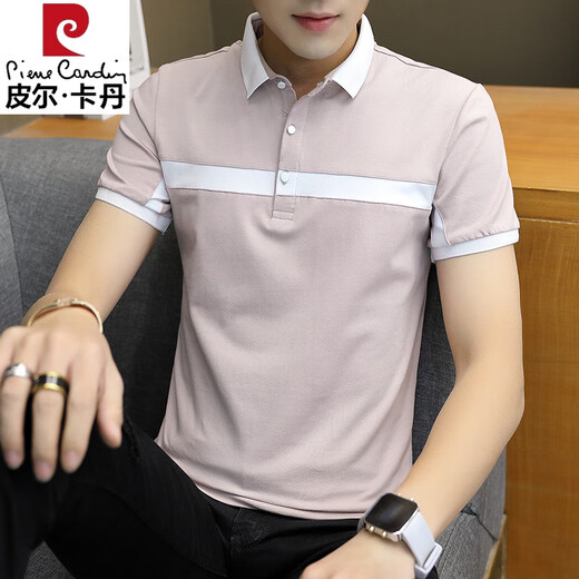 
Pierre cardin 2025 summer new thin model comfortable breathable casual versatile men's short-sleeved T-shirt cotton lapel POLO shirt summer Y1301 gray M 165