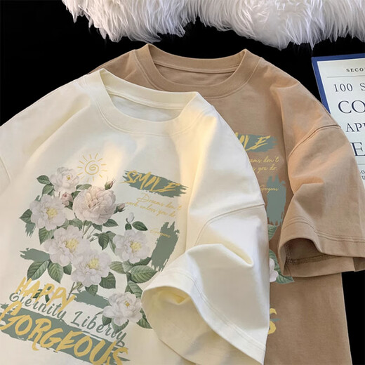 7 T-shirts à manches courtes imprimés de haute qualité pour les hauts de cou rond à tendance des garçons pour les t-shirts à mi-manche lâches d'été