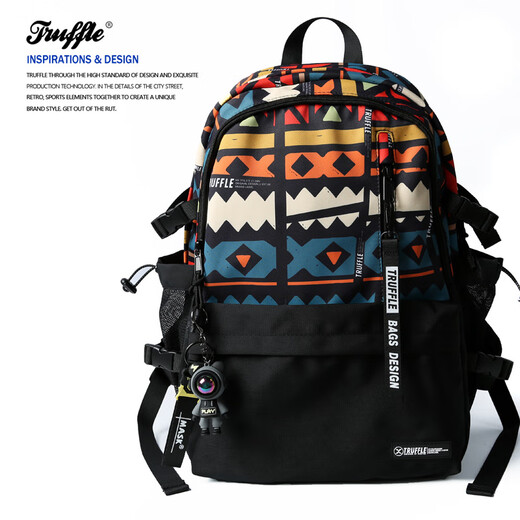 TRUFFLE workwear large capacity backpack for men, junior high school and high school school bag for women light travel computer travel backpack TFWD-classic black