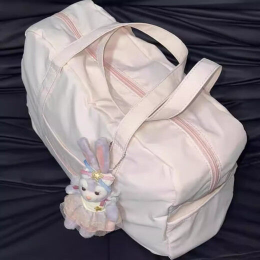 Bo Naling portable travel bag, women's large-capacity sports and fitness bag, short-distance business trip luggage bag, portable maternity bag storage bag, travel bag - pink, no pendants