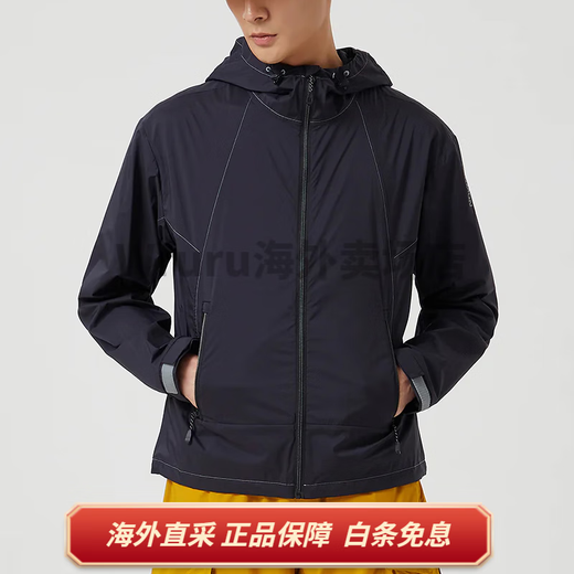 萨洛蒙（Salomon）Ridge 户外防水防风舒适连帽长袖夹克外套 男女同款 黑色 黑色 S