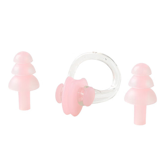 Swimming nose clip earplug set to prevent choking for adults and children, universal silicone nose plug for diving, to prevent water ingress, professional, blue, boxed, random