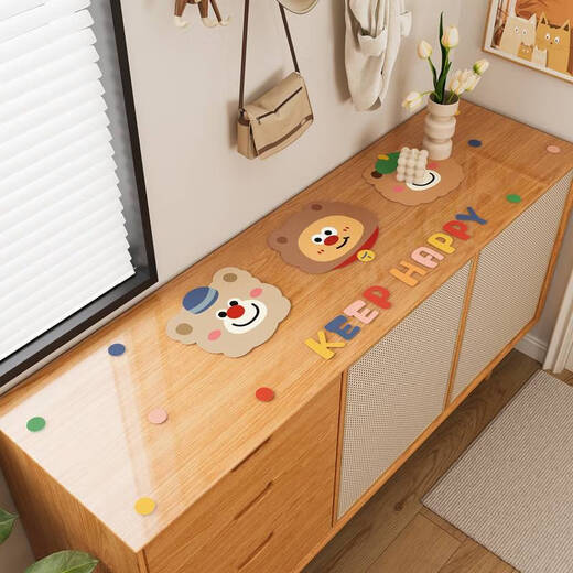 Yonghuan Cartoon Schuhschrank Kissen PVC transparent Weichglas TV-Schrank Tisch Kissen wasserdicht
