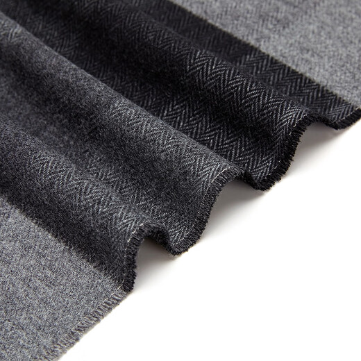 YOUNGOR Scarf Men's Scarf Wool Blended Fabric Winter Warm Casual Scarf Classic Plaid Pattern 2025 New Product Dark Gray VWWJ729971CQQ One Size
