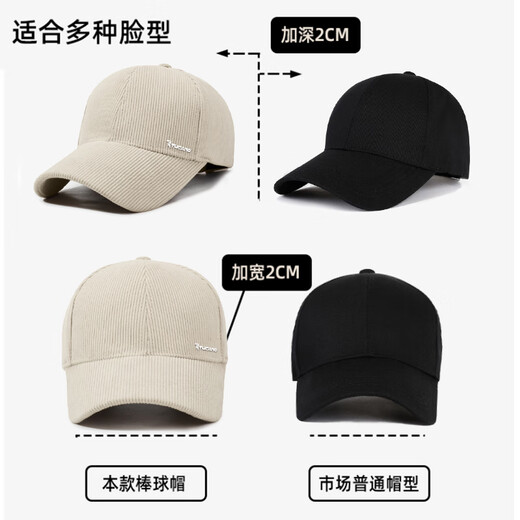 Woodpecker Hat Women's 2025 New Autumn and Winter Warm Baseball Cap Korean Style Big Head Circumference Fashionable Face Revealing Small Versatile Peaked Cap Brown