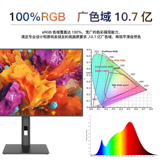 Xinghuachen 27-inch 4K 180Hz dual-mode screen narrow frame display IPS low blue light HDR rotating lift professional gaming e-sports desktop computer MAC external screen type c four narrow sides 27-inch 4K 130HZ+IPS LG panel