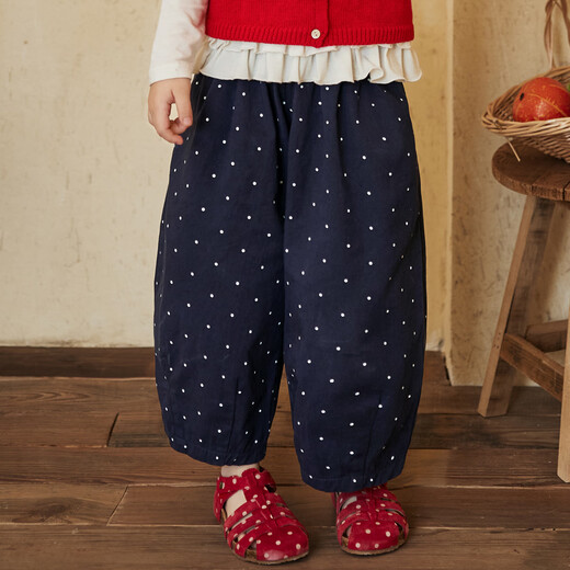 Luson [gekämmte Baumwolle] Little Obao Okids Kinderkleidung Baby Casual Polka Dot Wide -Bein Hosen Frauen 2025 Herbst Girls Straight Hosen