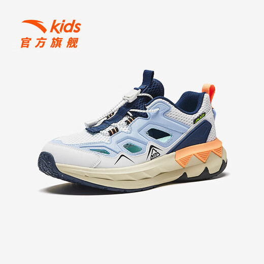 ANTA (ANTA) children's sandals, boys' shoes, spring and summer new off-road frame shoes, outdoor sports shoes, beach shoes, ANTA white/Danube blue-4 37, inner length 23.5cm