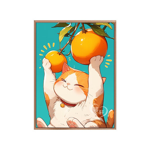 Lo que quiero ser un gato DIY Digital Digital Oil Pintura acrílica Pintura acrílica Pintura al óleo Desconocido Pintura pintada a mano NX13077 30*40 cm Marco interno de madera maciza estrecha