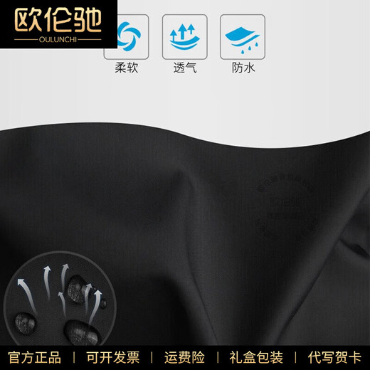欧伦驰（OULUNCHI）【2025年新款】手提包男包单肩包防泼水商务公文包帆布斜挎包男包 黑色款二【长29.5*厚11*高31cm】 时尚