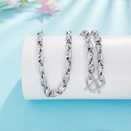 Laofu gold platinum necklace men's pt950 knight platinum chain birthday Chinese Valentine's Day gift for boyfriend and husband, about 37.63g - chain length 62cm