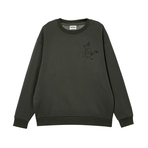 JACK&JONES Men's Sweater Fashionable Versatile Printed Velvet Round Neck Loose Casual Warm Long Sleeve Top 225333094