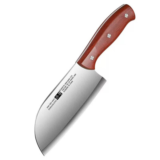 Küchenschneidemesser für Mädchen, multifunktionales scharfes Fleisch- und Gemüsemesser, leicht zu reinigendes Messer aus Edelstahl, 307-Griff, kleines Fischmesser, roter Griff 1 Stück