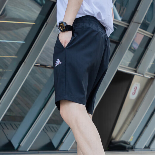 阿迪达斯（adidas）男裤运动裤 2025夏季新款裤子户外跑步透气短裤梭织快干五分裤子 IC9756/针织 2XL 推荐195-215斤