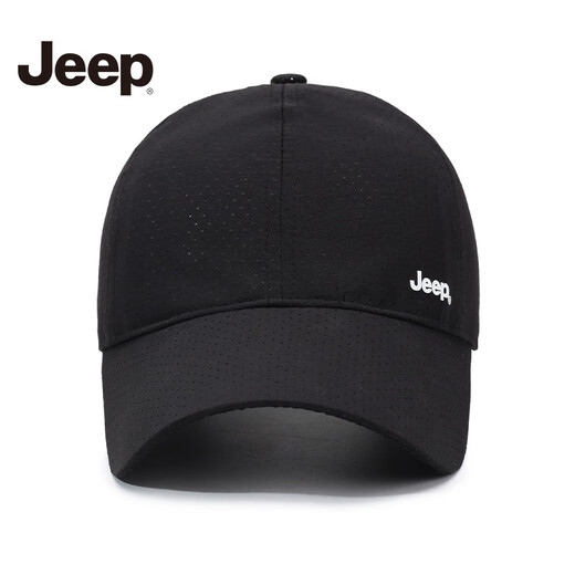 
Jeep (JEEP) hat men's baseball hat summer mesh quick dry sun hat men and women's baseball cap mountaineering sun hat Xuanqing black