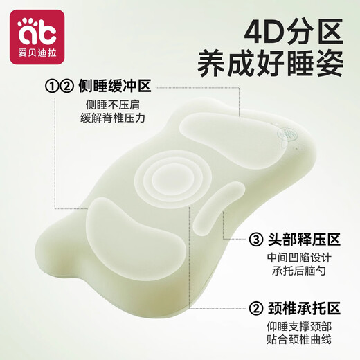 Aibedila Children's Silicone Pillow Breathable Newborn Baby 0 to 6 Months and Over 3 Years Old Kindergarten Special Latex Pillow New Product Pacifier Grade Silicone Blue - 6 Months - 6 Years Old