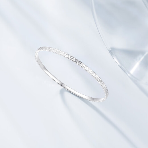 Chao Acer Platinum Crushed Ice PT950 platinum bracelet women's bracelet CNC birthday gift priced at 890 yuan 8.05g diameter about 5.8cm