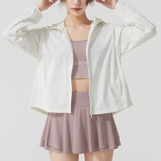 Adidas (Adidas) Jacke Frauen 2025 Sommer Neue Outdoor Sportswear Windproof Fashion Casual Kapuze atmungsaktive Jacke JN0705 XS